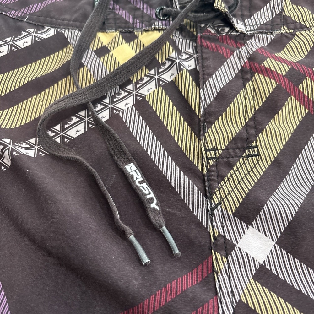 Rusty R Evolution Men's Board Shorts‎  Size 40 Multi Color Y2K - Picture 4 of 10